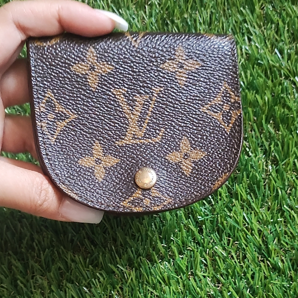 Louis Vuitton Brown Monogram Coin / Jewelry Pouch Porte - Monnaei Gousset - Picture 2 of 13